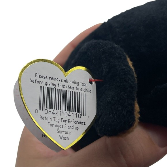 Ty Beanie Baby 1996  Doby the Doberman PVC Pellets & Sealed Teenie Beanie Set - Picture 10 of 12